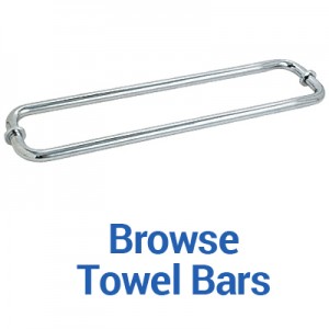 SD Series Back-to-Back Towel Bars for Glass